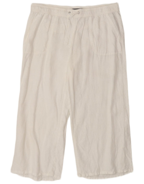 Pantaloni tăiați pentru femei Marks & Spencer UK 14 Large W30 L28 White