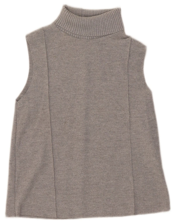 Zara Femei Vest Tank Top UK 10 Small Gri Poliester
