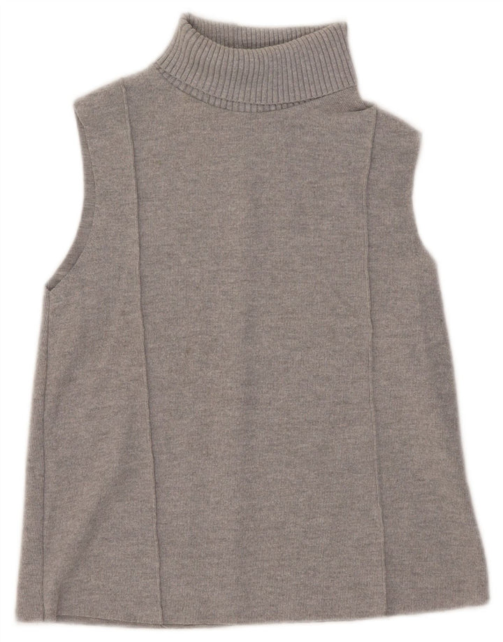 Zara Femei Vest Tank Top UK 10 Small Gri Poliester