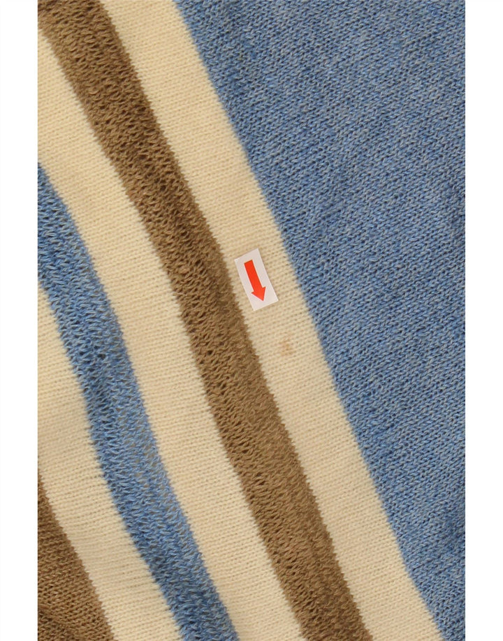 Pulover VINTAGE pentru femei cu gât de barcă UK 12 Medium, multicolore, cu dungi