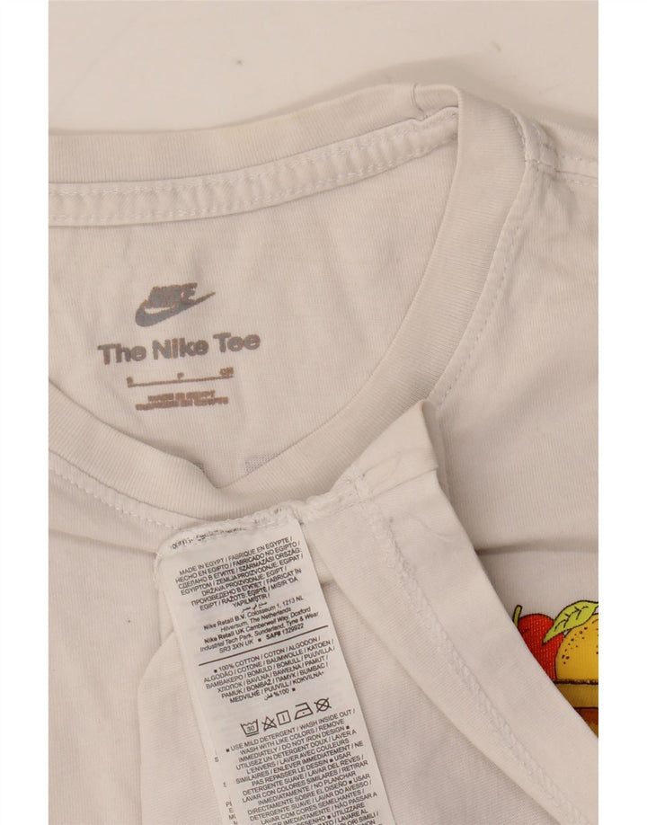 Tricou grafic Nike pentru bărbați Top mic, alb, bumbac