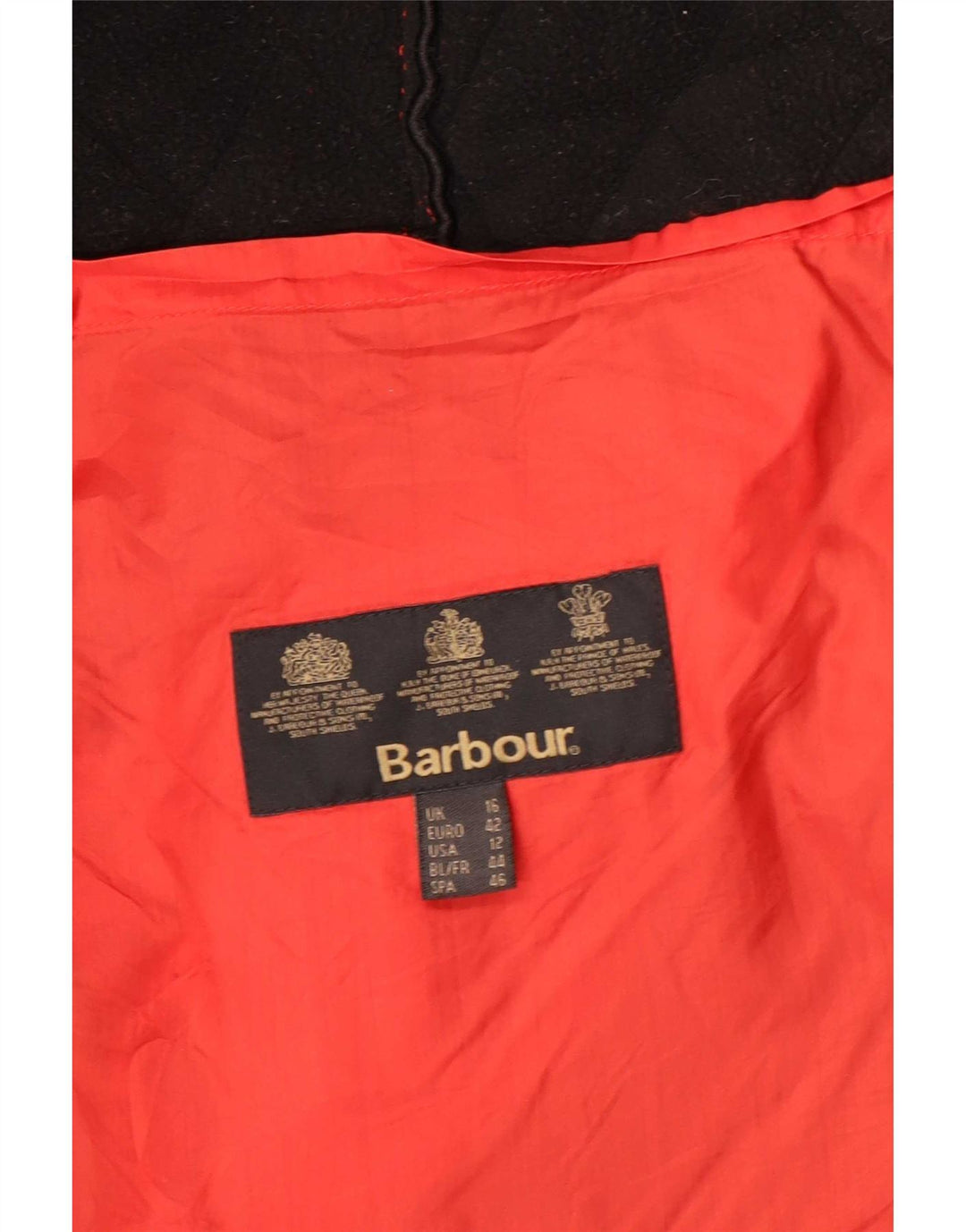 Jachetă matlasată Barbour pentru femei UK 16 Poliamidă roșie mare