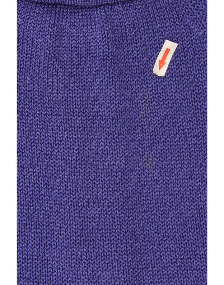 Pulover Cardigan Vintage pentru Damă IT 46 Mare Bumbac Violet