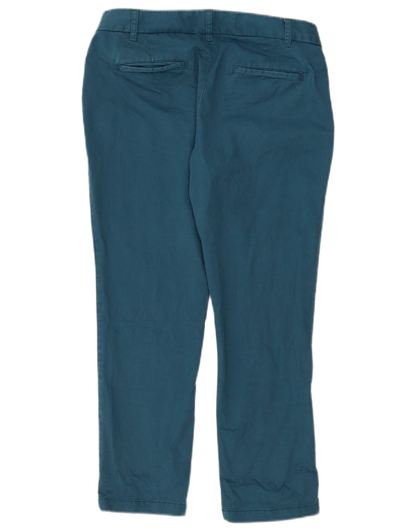 Fat Face Pantaloni chino subțiri pentru femei UK 10 Small W32 L25 Blue Bumbac