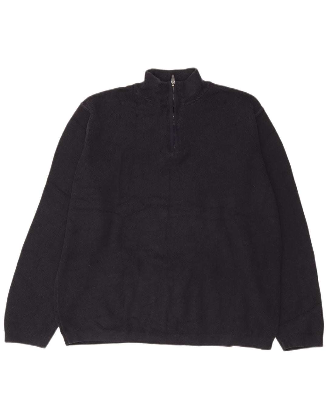 Pulover pentru bărbați Marks & Spencer, Blue Harbour, cu fermoar, cu gât, XL, bleumarin