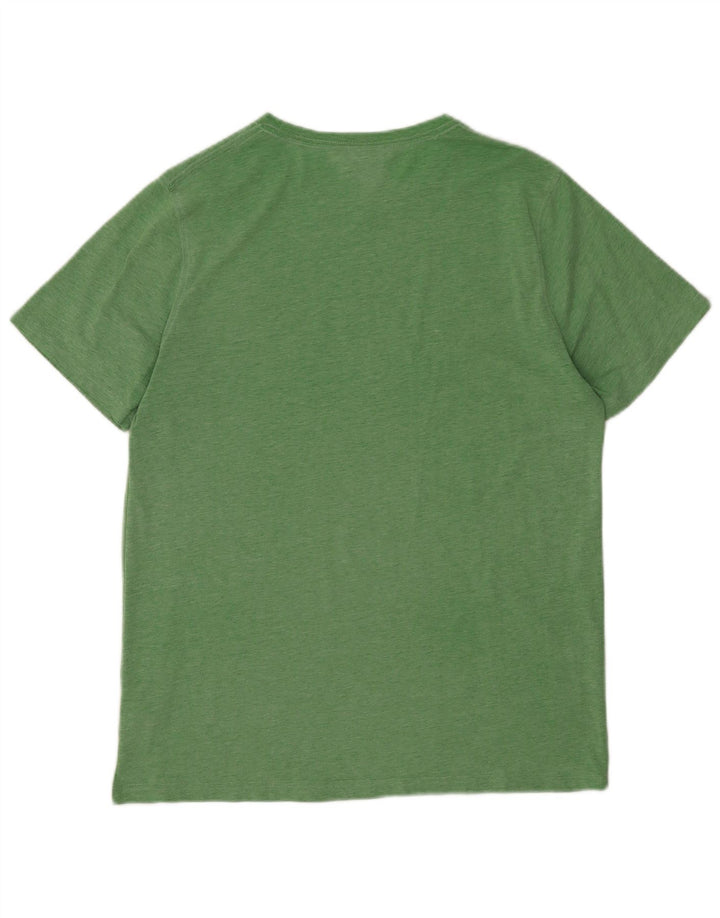 Tricou grafic pentru bărbați Animal Top Bumbac verde mediu