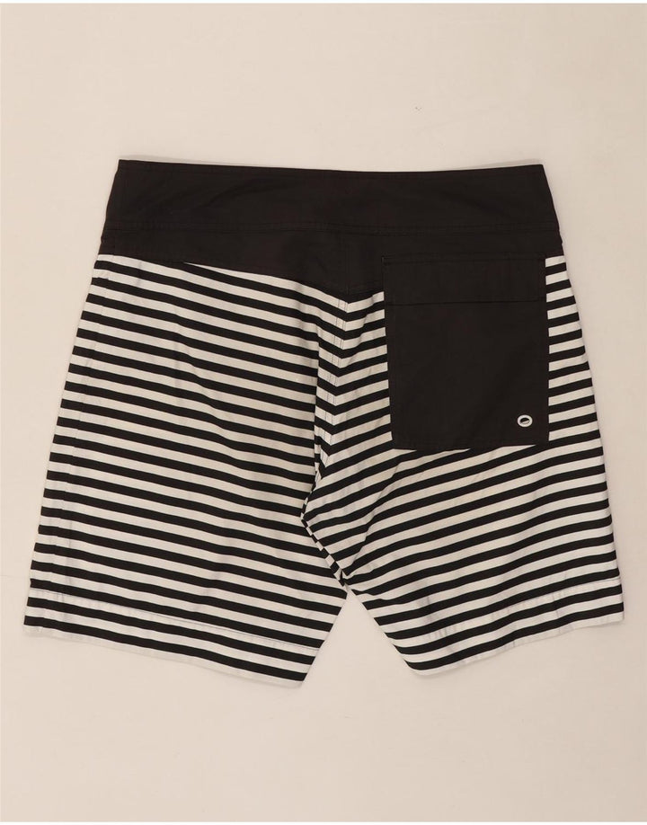 ADIDAS Mens Swimming Shorts Medium  Black Striped Polyester Vintage Adidas and Second-Hand Adidas from Messina Hembry 