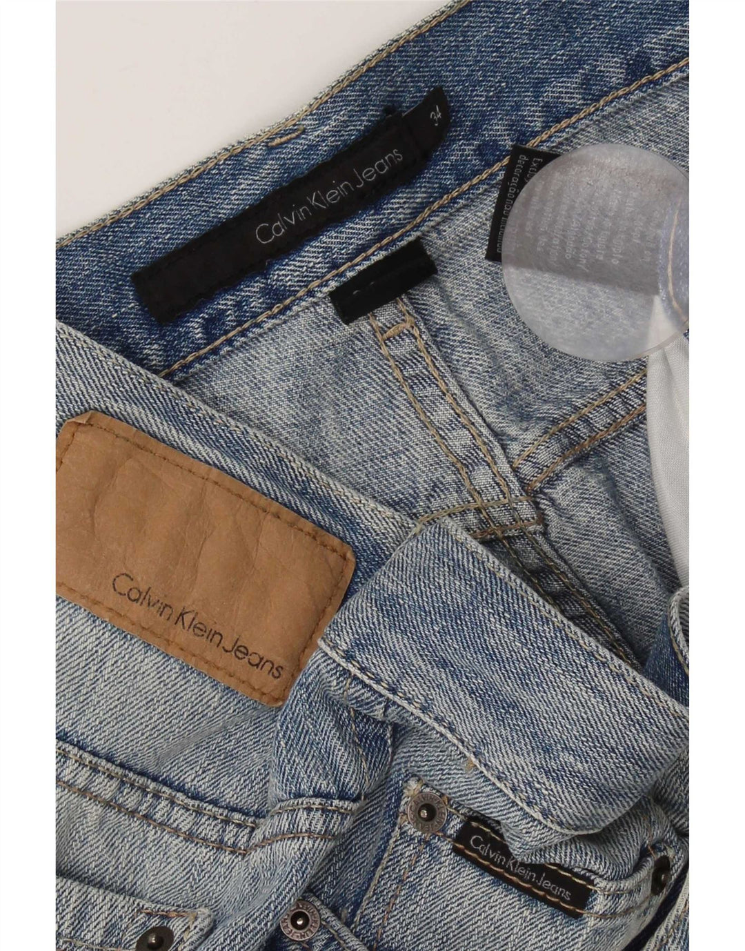 Blugi drepti pentru bărbați Calvin Klein W34 L30 Bumbac albastru