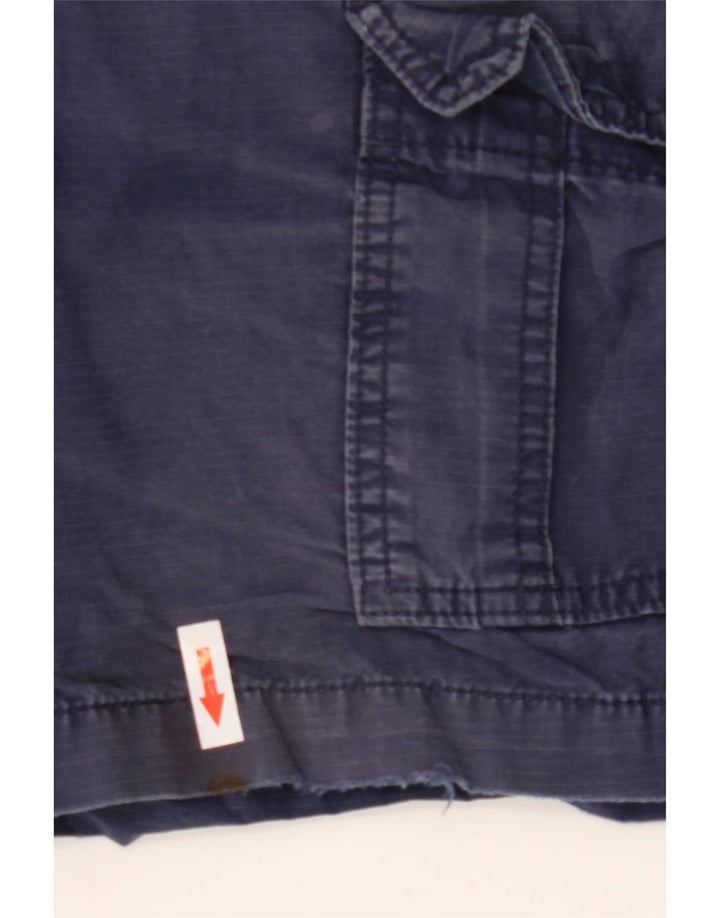 Pantaloni scurti cargo pentru bărbați Gap W28, mediu, albastru, bumbac cu dungi
