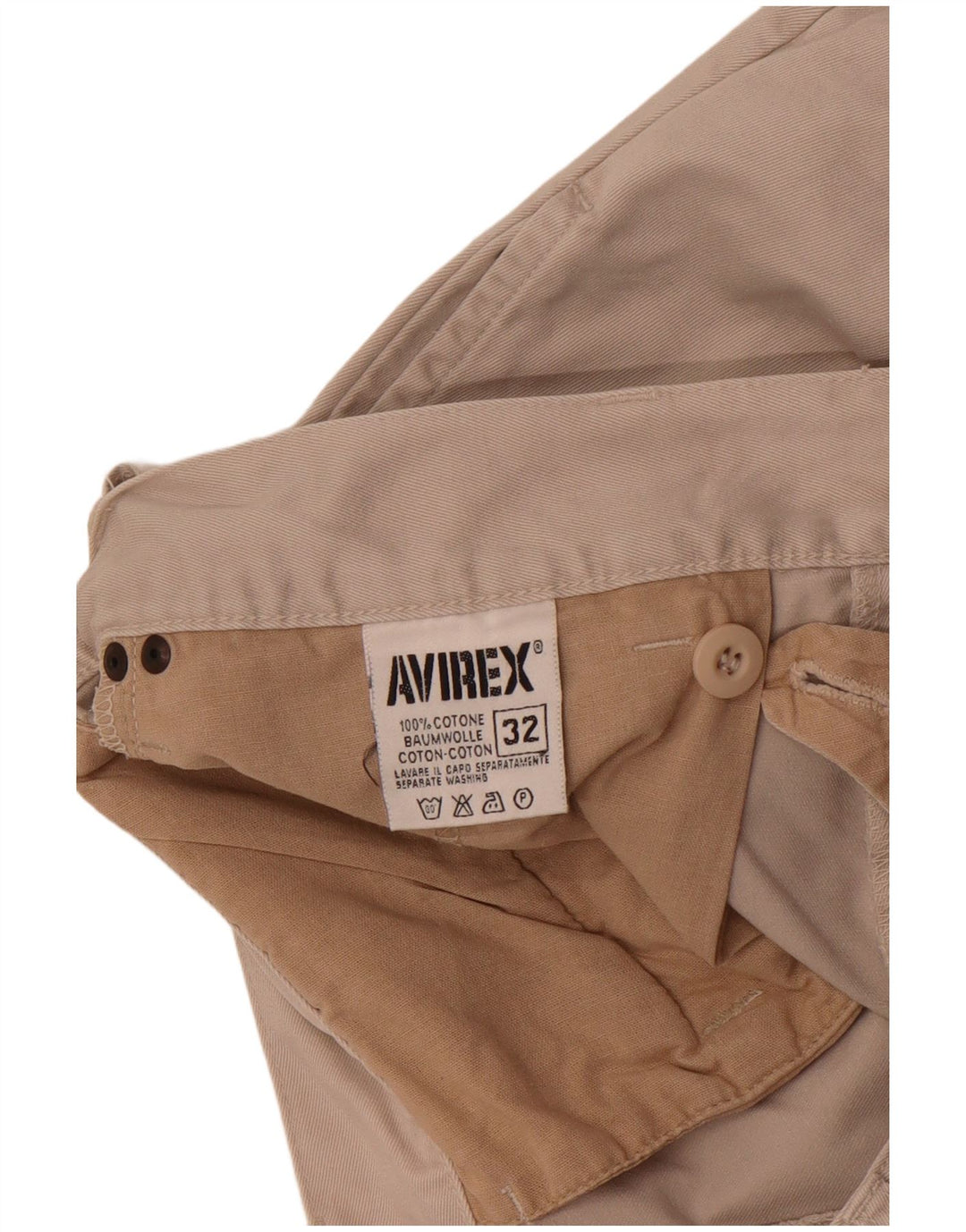 Pantaloni scurți chino pegged pentru bărbați Avirex W32 bumbac mediu bej