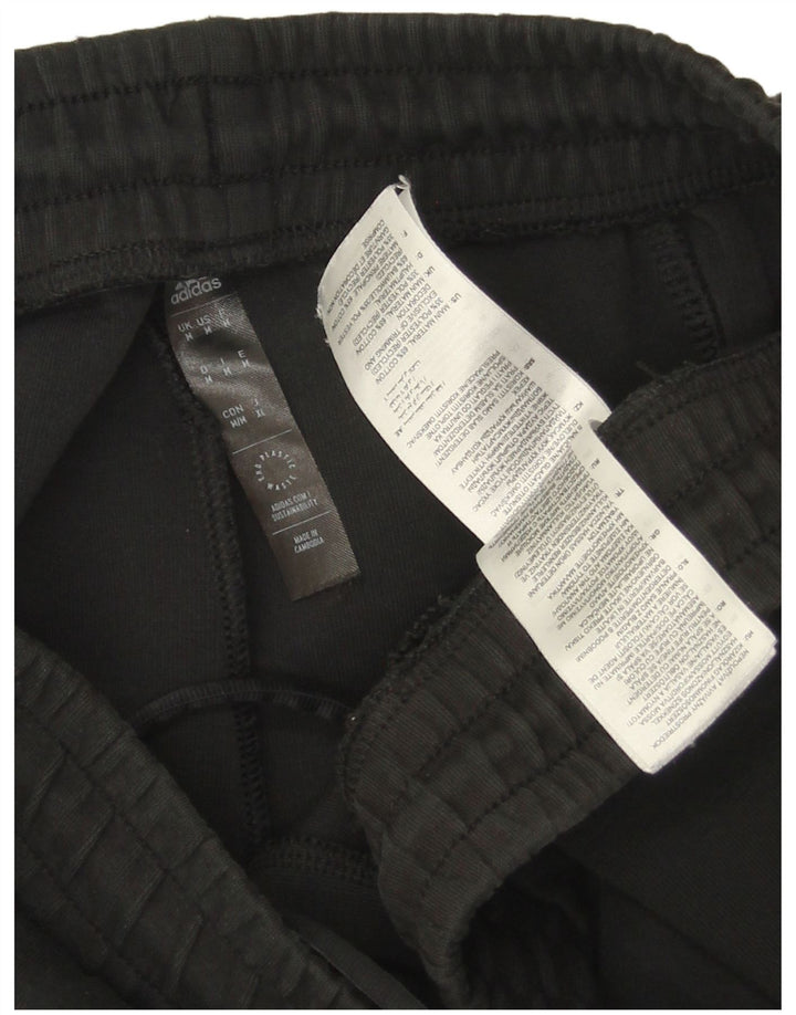 Pantaloni de trening pentru bărbați Adidas Pantaloni de jogging, bumbac mediu negru