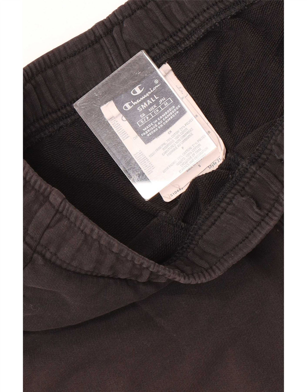 Pantaloni scurți sport Champion pentru bărbați, bumbac negru mic