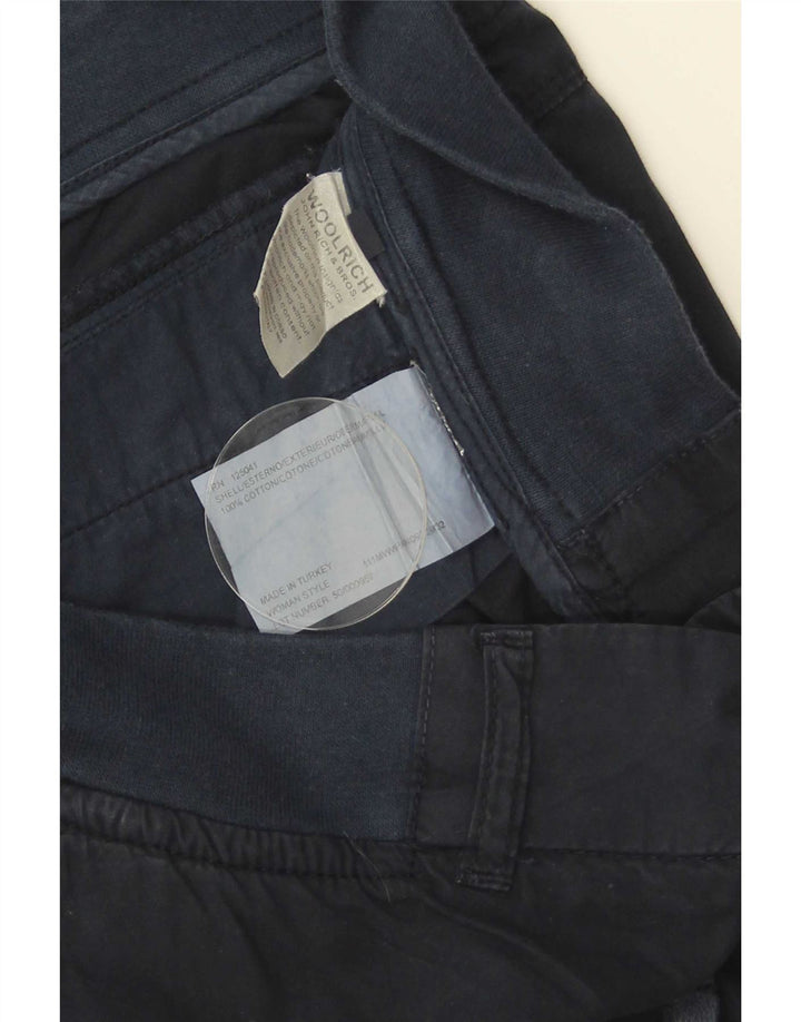 Pantaloni drepti pentru femei Woolrich W31 L31 bumbac bleumarin