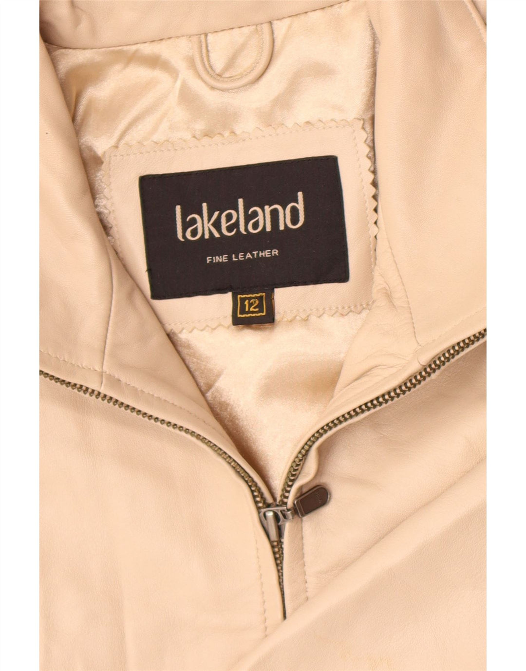 Jachetă de piele Lakeland pentru femei UK 12 Medium Beige Piele