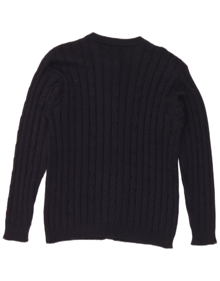 Pulover Cardigan Vintage pentru Damă UK 12 Medium Bleumarin