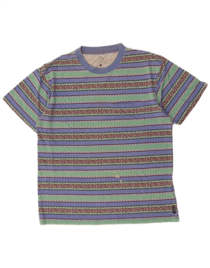 Tricou RIP CURL pentru bărbați, cu croială relaxată, XS, bumbac geometric multicolor