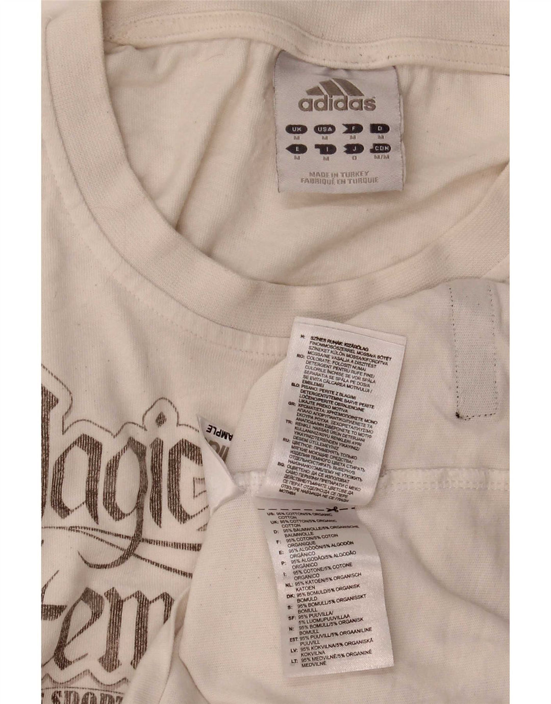 Tricou grafic pentru bărbați Adidas Top Medium White Bumbac