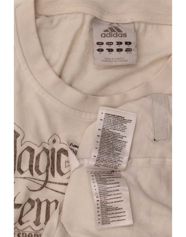 Tricou grafic pentru bărbați Adidas Top Medium White Bumbac