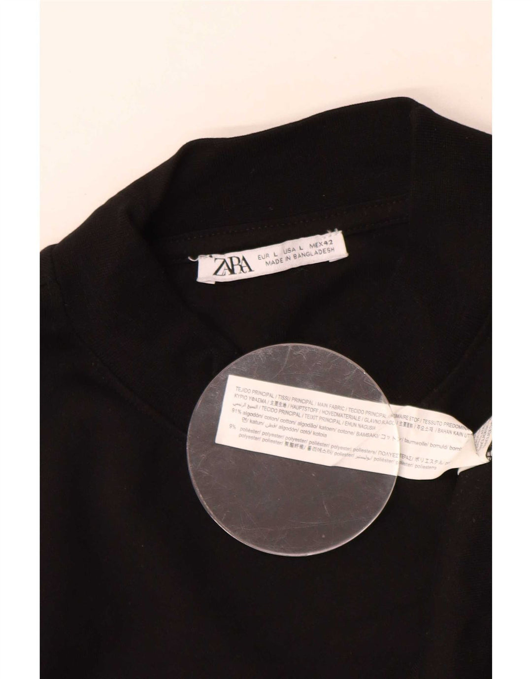 Pulover pentru bărbați Zara, mare, negru, bumbac