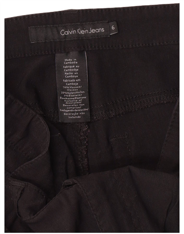 Calvin Klein Jeans Pantaloni casual pentru femei US 6 Small W32 L26 Black Classic
