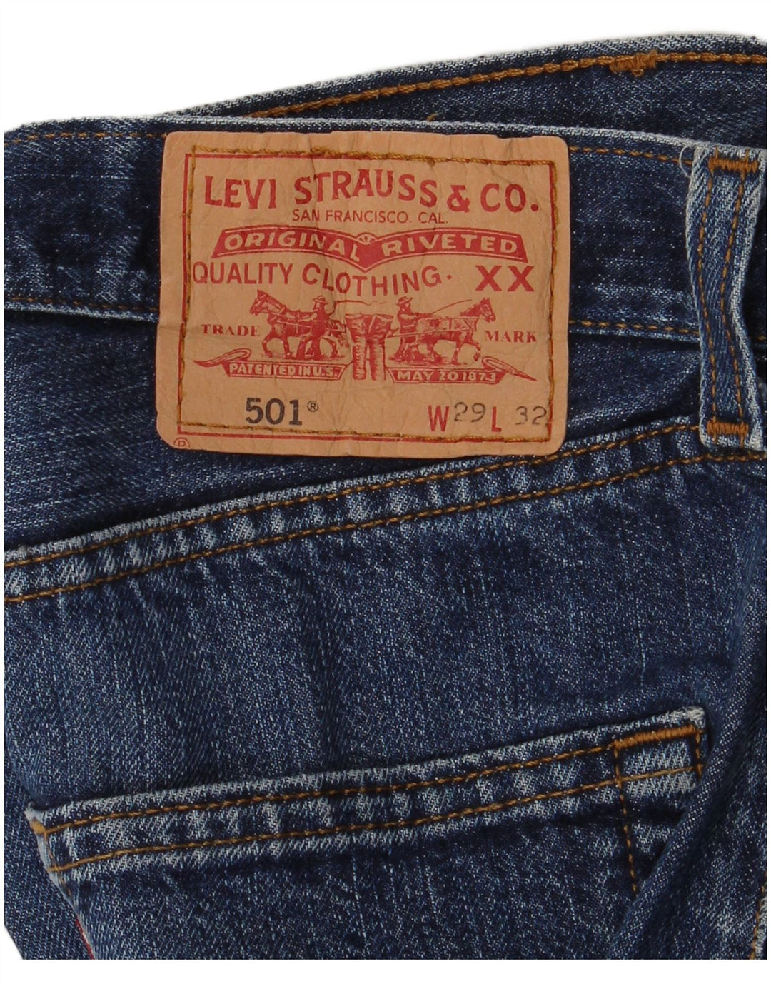 Pantaloni scurți Levi's 501 Denim W29 Medium Blue