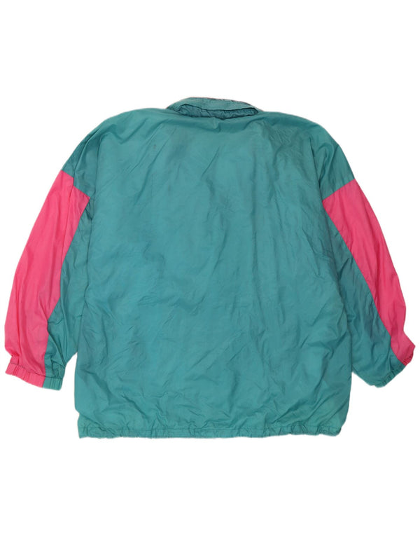 Jachetă de ploaie cu glugă PUMA pentru bărbați UK 42 XL, albastru, nailon color bloc