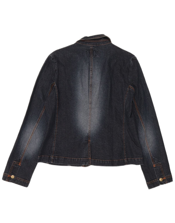 Jachetă Blazer pentru femei Phase Eight cu 3 nasturi UK 14 Bumbac mediu albastru bleumarin