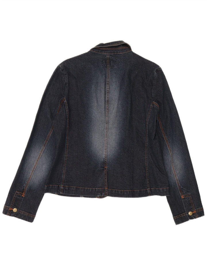 Jachetă Blazer pentru femei Phase Eight cu 3 nasturi UK 14 Bumbac mediu albastru bleumarin