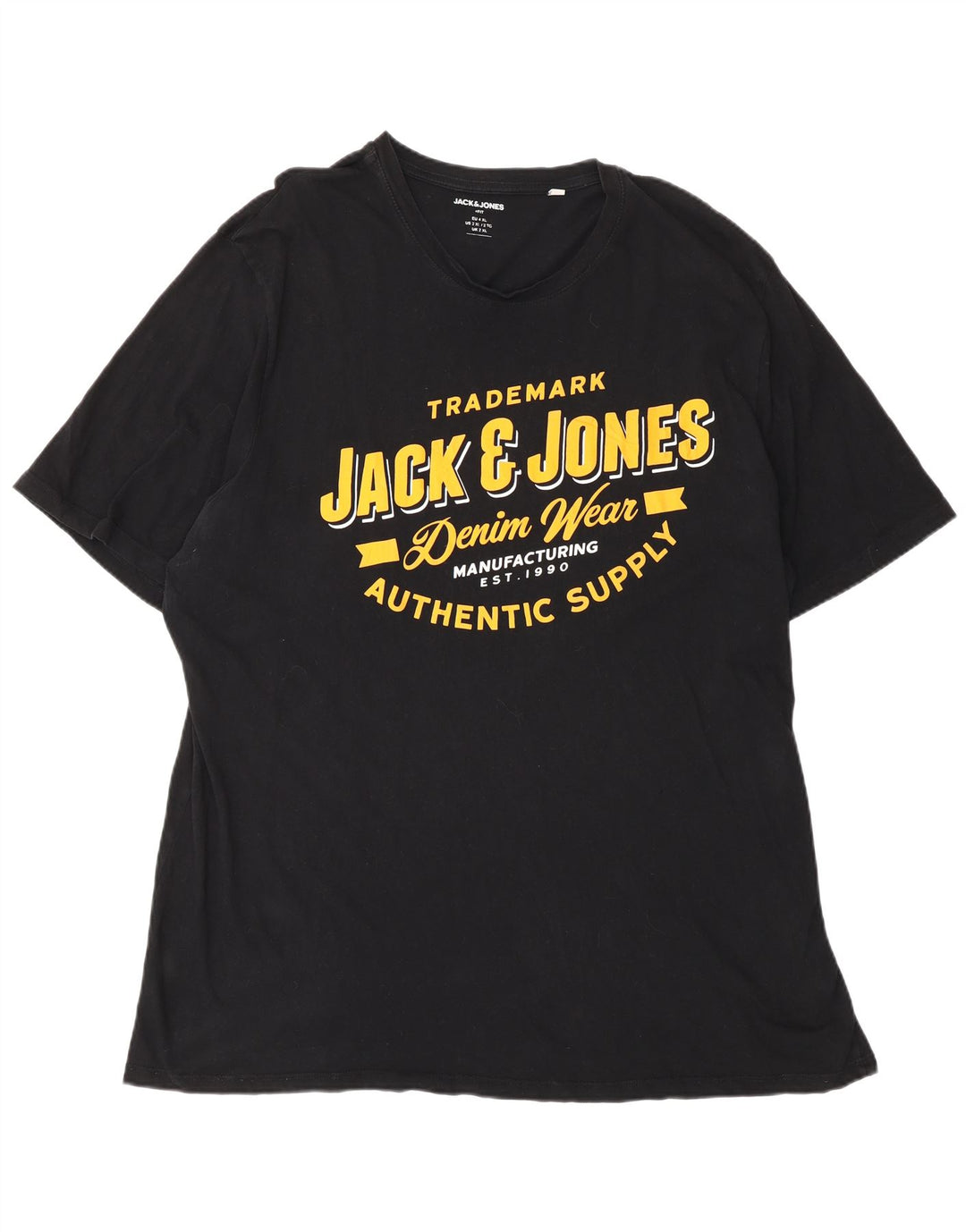 Tricou grafic Jack & Jones pentru bărbați Top 2XL bumbac negru
