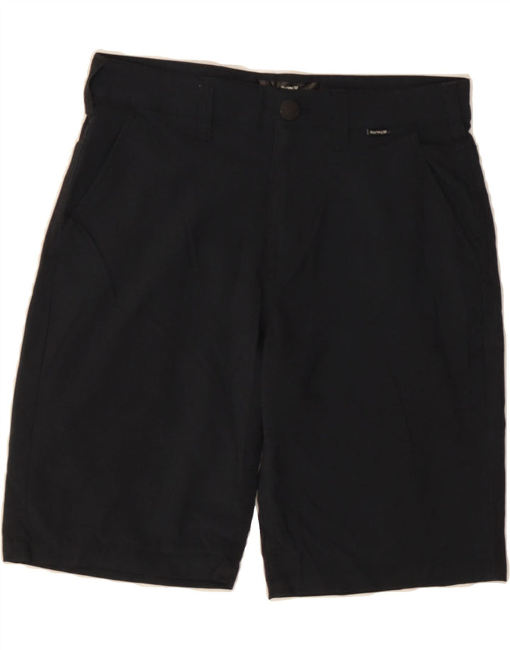 HURLEY Boys Dri Fit Chino Shorts 13-14 Years W28  Black Polyester Vintage Hurley and Second-Hand Hurley from Messina Hembry 