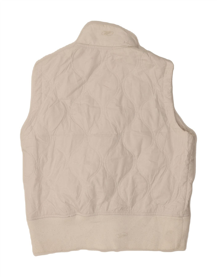 REEBOK Womens Gilet UK 16 Large White Polyester Vintage Reebok and Second-Hand Reebok from Messina Hembry 
