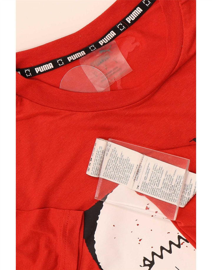 Tricou grafic Puma pentru bărbați Top mic, roșu, poliester