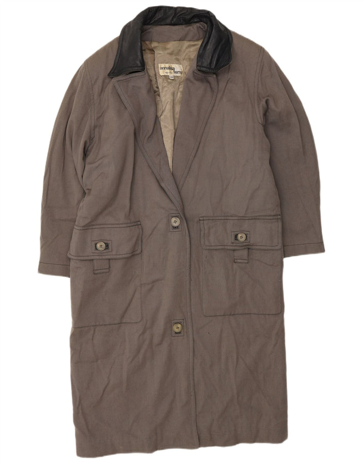 ANNALISA FERRO Palton pentru femei IT 44 Medium Gri Acrilic