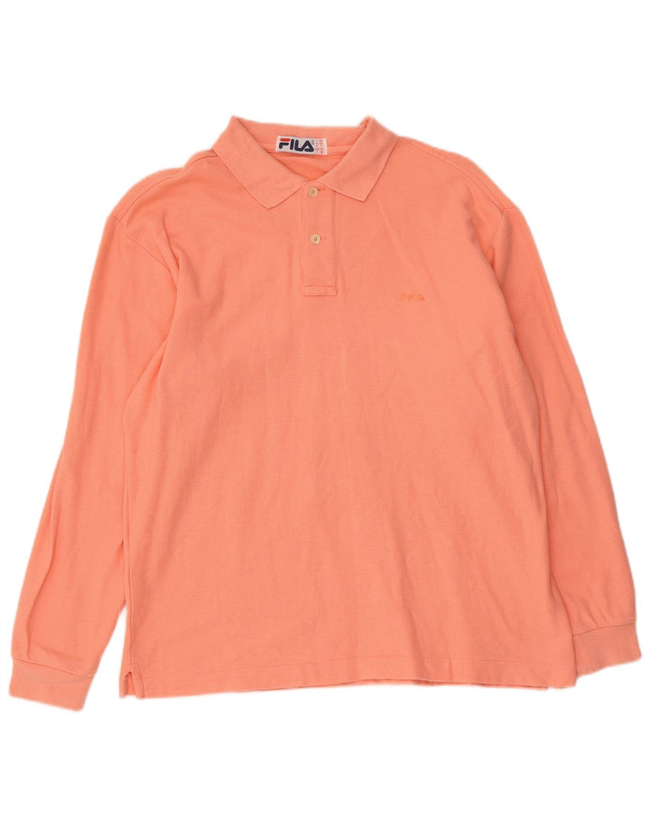 Tricou polo Fila Bărbați cu mânecă lungă IT 46 Small Orange