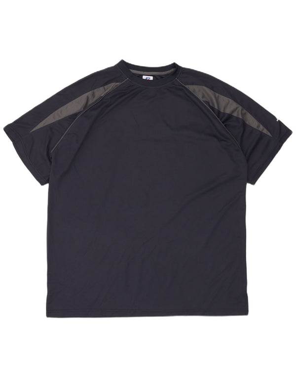 RUSSELL ATHLETIC tricou înalt pentru bărbați Top 2XL bleumarin poliester bloc de culoare