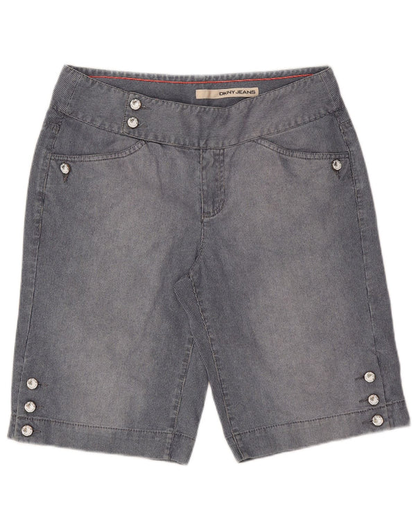 Pantaloni scurți casual Dkny pentru femei US 8 Medium W31 bleumarin, bumbac cu dungi