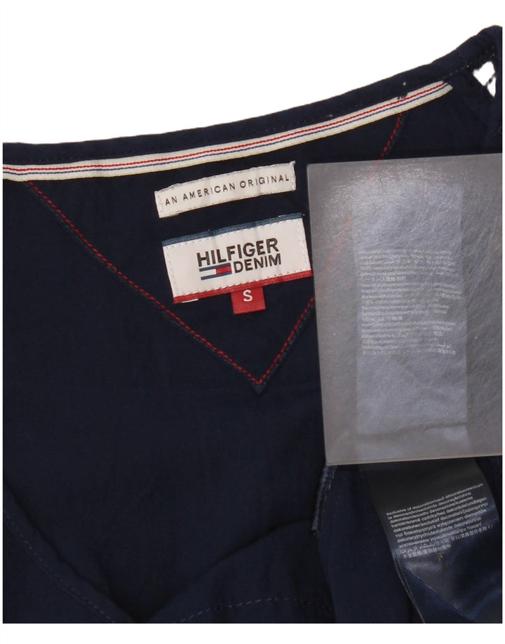 Bluză pentru femei Tommy Hilfiger Top UK 10 Small Bleumarin Viscoză