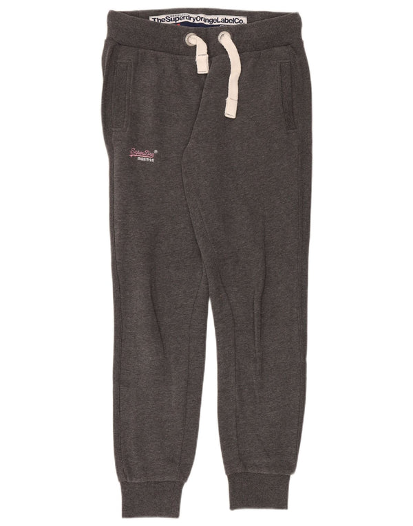 Pantaloni de trening Superdry pentru femei Slim Fit Pantaloni de jogging UK 14 Medium Gri