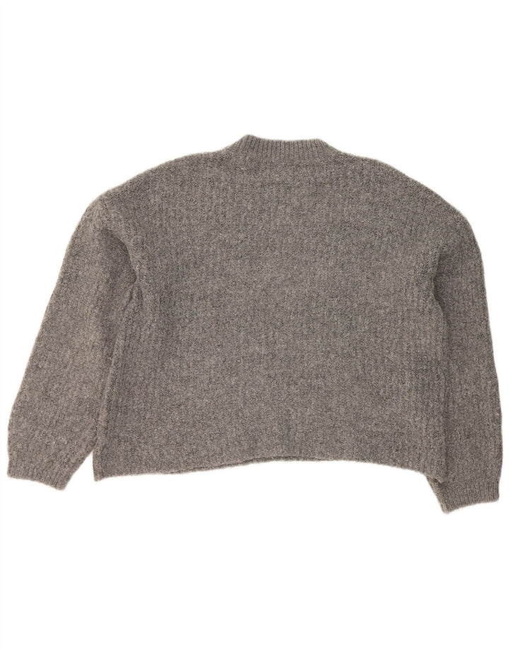 Marks & Spencer Pulover Crop Crew Deck pentru femei UK 14 Large Gri