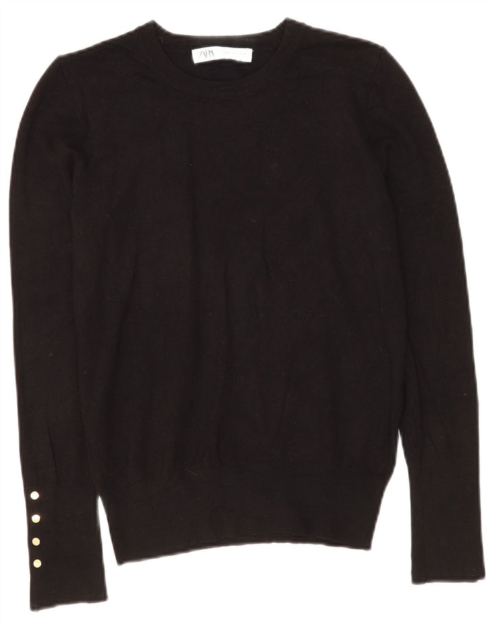 Pulover pentru damă Zara, cu gât turnut, UK 12 Medium Negru