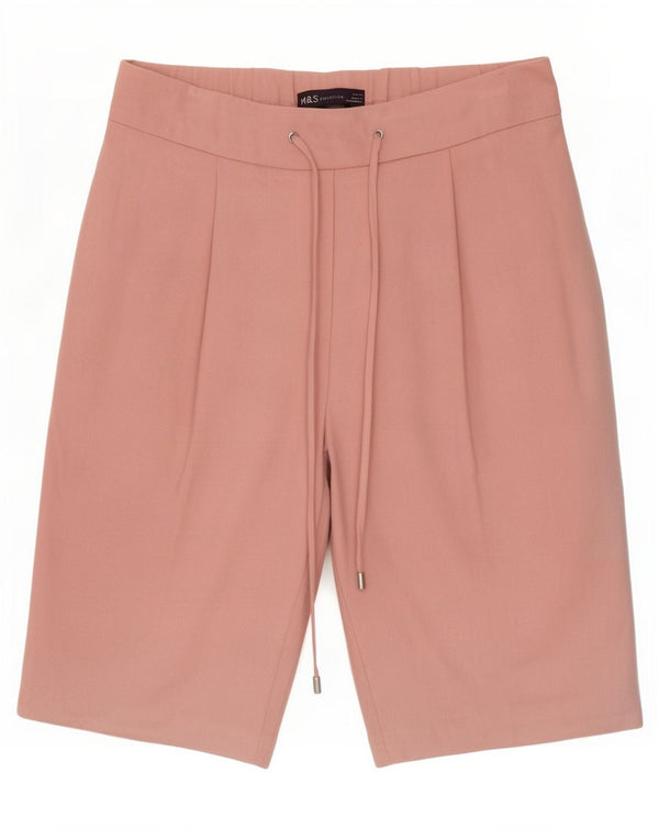 Bermude pentru femei Marks & Spencer UK 12 Medium W30 Poliester roz