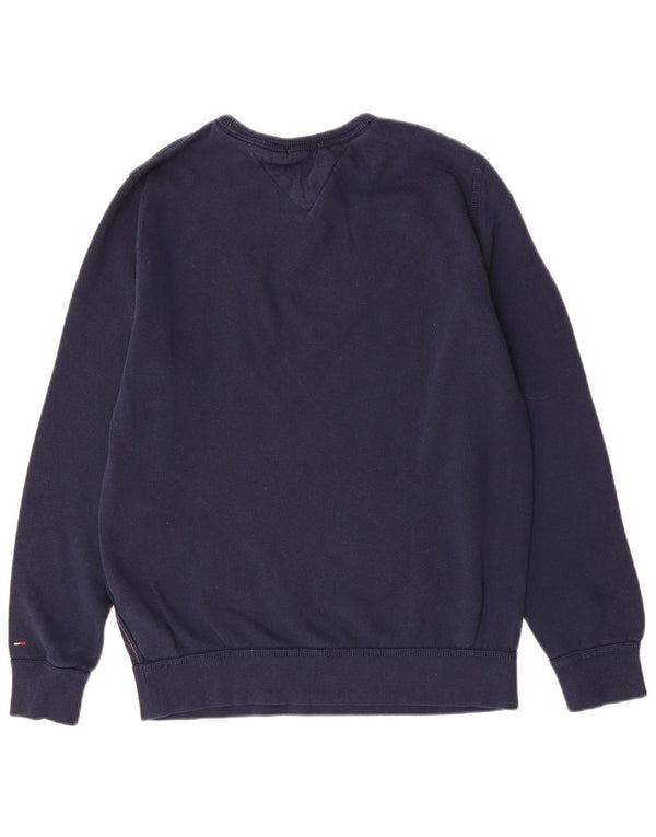 Hanorac grafic pentru bărbați Tommy Hilfiger Pulover mediu din bumbac bleumarin