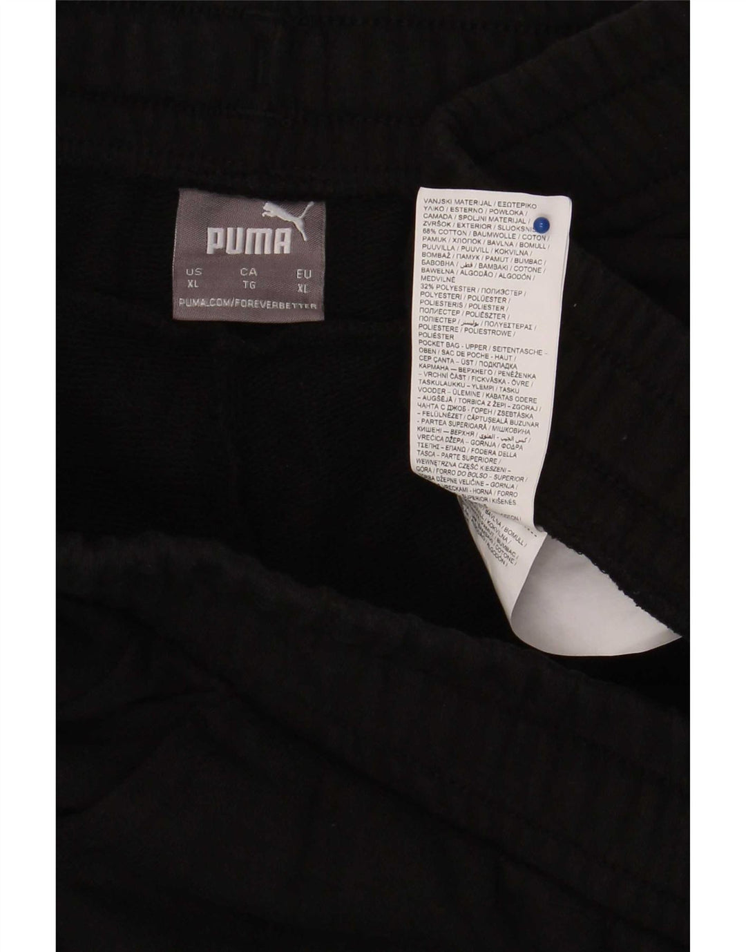 Pantaloni scurți sport pentru bărbați Puma XL, bumbac negru
