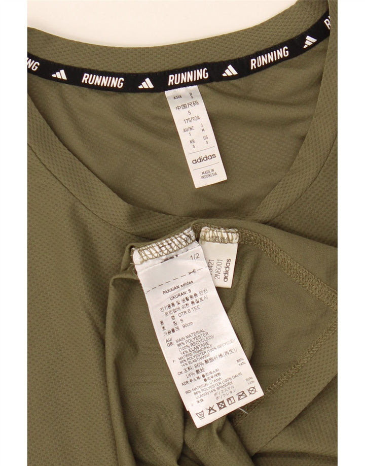 Tricou pentru bărbați Adidas Top mic Kaki Poliester