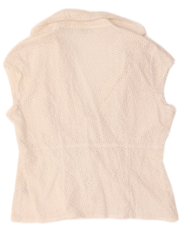 Bluză cu cămașă transparentă pentru femei Marks & Spencer UK 16 Large White