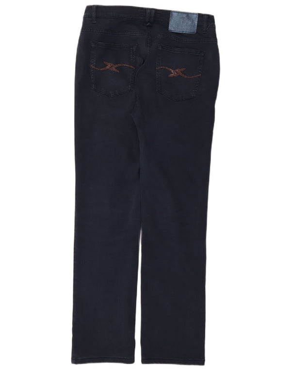 Pantaloni casual drepti Trussardi pentru femei W29 L28 bumbac bleumarin