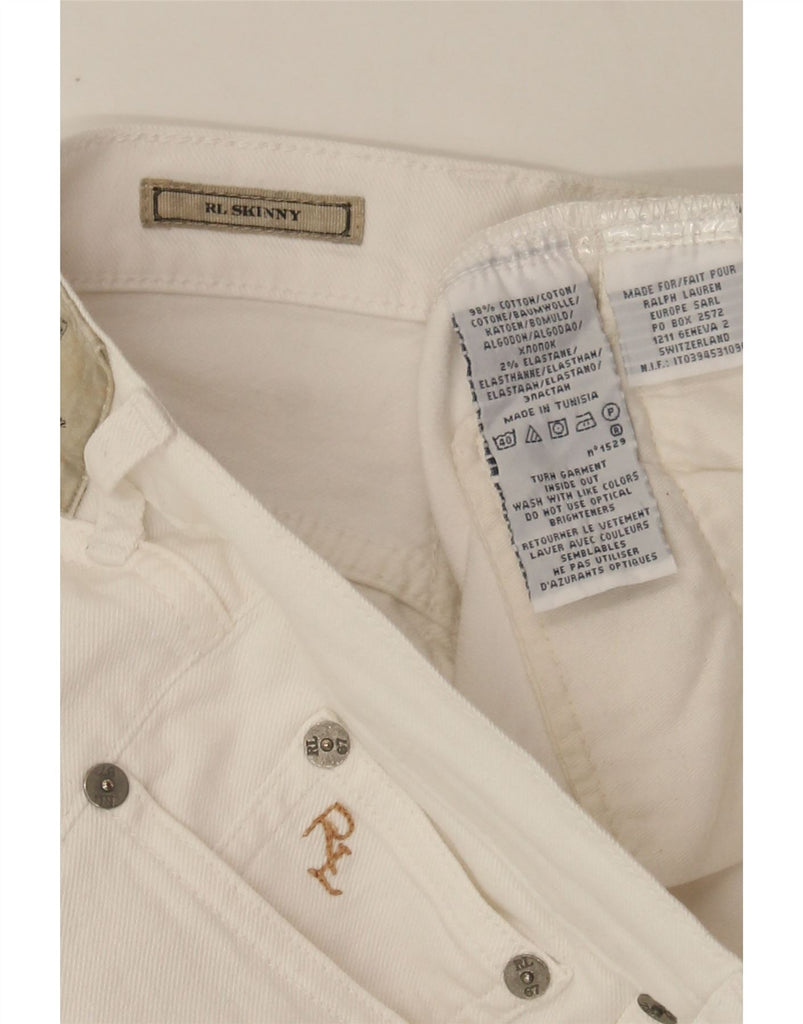 RALPH LAUREN Womens Skinny Jeans W30 L30 White Cotton Vintage Ralph Lauren and Second-Hand Ralph Lauren from Messina Hembry 