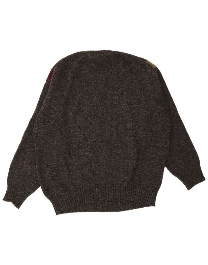 Pulover pentru bărbați cu gât crew Rifle XL Gri Argyle/Diamond Lână