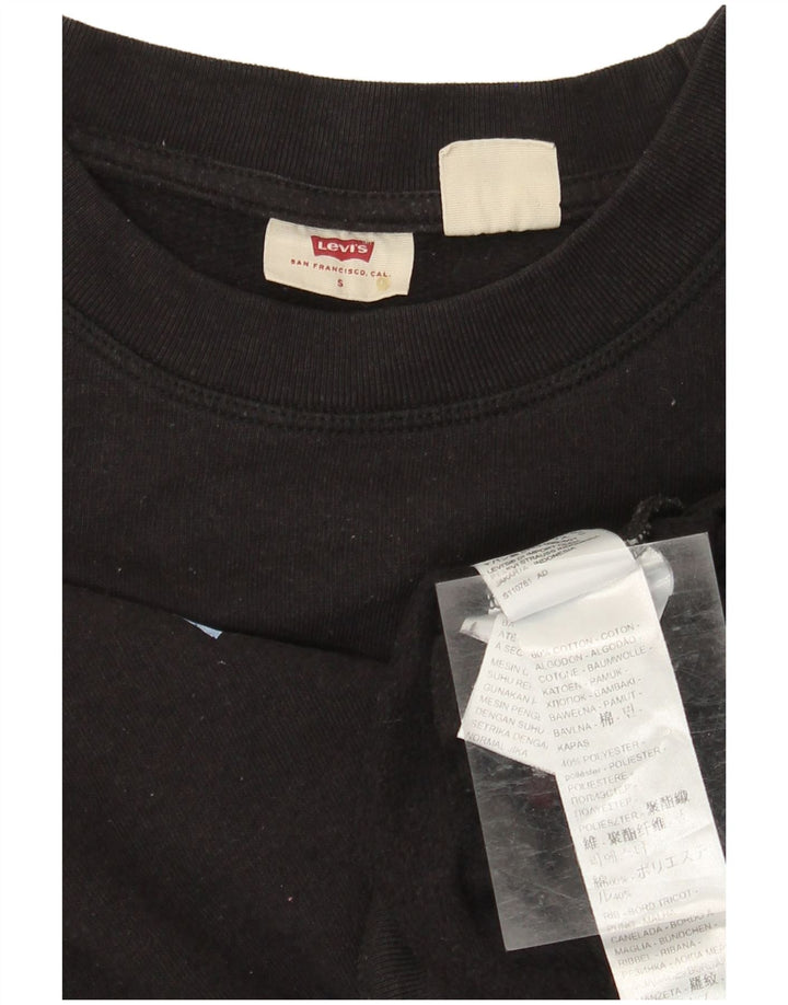 Pulover cu grafic supradimensionat pentru femei LEVI'S UK 10 Bumbac negru mic