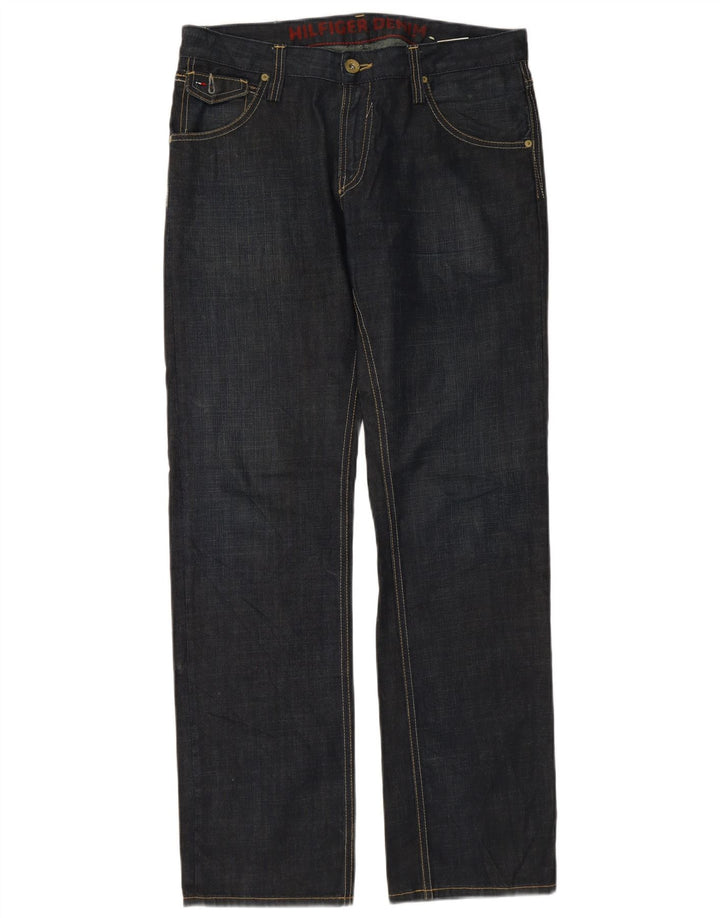 TOMMY HILFIGER Blugi drepti pentru bărbați W32 L34 Bumbac bleumarin